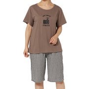 Gemmy Days カメラプリントTシャツ×サッカーパンツセット Mサイズ モカ LR706376