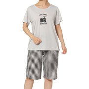 Gemmy Days カメラプリントTシャツ×サッカーパンツセット Lサイズ グレー LR706413