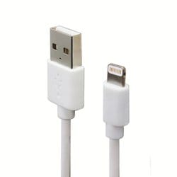 蓄光ライトニングケーブル 0.5m ホワイト FS-MFILN50-WH