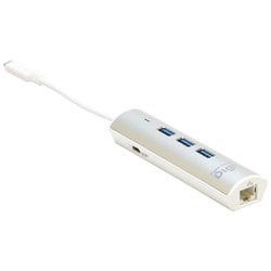 USB3.1 TypeCドッキングステーションミニ LAN/シルバー PUD-PDC3LSVA