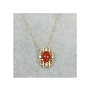 80-8433V K18PG赤サンゴ/DNC 0.6/0.05ct