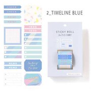 STICKY ROLL 付箋 TIMELINE BLUE GSR-02