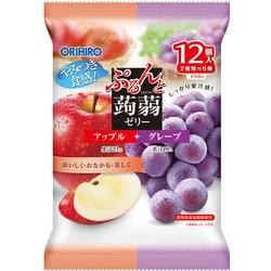 ぷるんと蒟蒻ゼリー パウチ アップル+グレープ 20g×12個 [ゼリー]