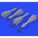 EDU632134 AIM-4D ファルコン 空対空ミサイル 4個入り [1/32 プラモデル]