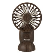 充電式ポケットファン Poke Fan USB充電式 ダークウッド 木目調 HD-T1913DW