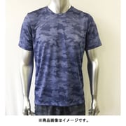 さらっと爽快 ドライTシャツ メンズ 迷彩柄半T 100-500 L ネイビー