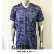 さらっと爽快 ドライTシャツ メンズ 迷彩柄半V 100-501 L ネイビー