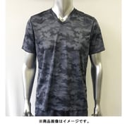 さらっと爽快 ドライTシャツ メンズ 迷彩柄半V 100-501 LL クロ