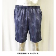 さらっと爽快 ハーフパンツ メンズ 幾何学柄ハーフパンツ 100-507 L ネイビー