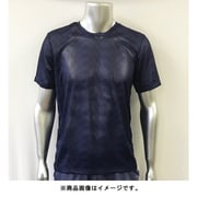 さらっと爽快 ドライTシャツ メンズ 幾何学柄メッシュ半T 100-525 M ネイビー