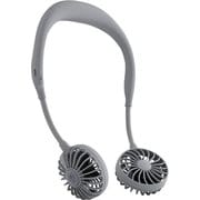 ハンズフリー ポータブル扇風機 W FAN Hands-Free グレー DF30SS01-GY