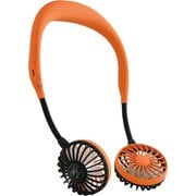 ハンズフリー ポータブル扇風機 W FAN Hands-Free オレンジ DF30SS01-OR