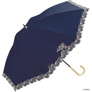 長傘  アリエル/シェルスカラップ 手開き 日傘 8本骨 婦人 50cm 81-DS055  ネイビー