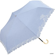 折りたたみ傘 アリエル/シェルスカラップmini 手開き 日傘 6本骨 婦人 50cm 801-DS055 サックス