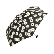 折りたたみ傘 コンパクトポーチ シルエットマーガレット ミニ 婦人 雨晴兼用 UVカット 50cm BE-01975 ブラック