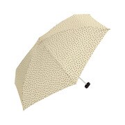 折りたたみ傘 コンパクトポーチ ドット ミニ 婦人  雨晴兼用 UVカット 50cm BE-01984 ベージュ