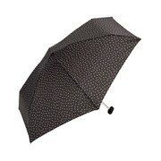 折りたたみ傘 コンパクトポーチ ドット ミニ 婦人  雨晴兼用 UVカット 50cm BE-01984 ブラック