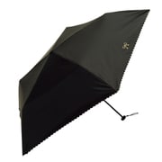 折りたたみ傘 PUスーパーライト/ヒートカットリボン ミニ 婦人 晴雨兼用 UVカット軽量 無地 50cm BE-09902 ブラック