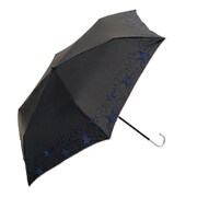 綿折りたたみ傘 カットワークスター ミニ 婦人 晴雨兼用 UVカット 47cm BE-09984 ブラック
