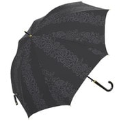 MK628400 ブラック [長傘 SV フラワーレースライン ジャンプ 8本骨 婦人 60cm]