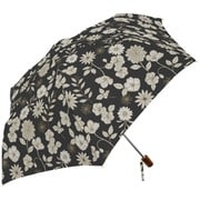 MK627600 ブラック [折りたたみ傘 SV ボタニカルプリント 手開き 6本骨 婦人 55cm]