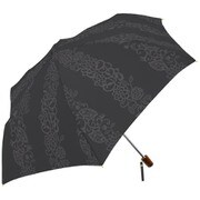 MK628500 ブラック [折りたたみ傘 SV フラワーレースライン 手開き 6本骨 婦人 55cm]