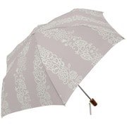 MK628500 オフホワイト [折りたたみ傘 SV フラワーレースライン 手開き 6本骨 婦人 55cm]