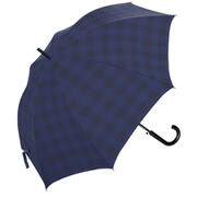 MK634100 ネイビー [折りたたみ傘 PU格子 手開き 6本骨 ユニセックス 58cm]
