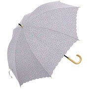 MK626900 パープル [長傘 PU レースフラワー 手開き 8本骨 婦人 50cm]