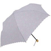 MK627000 パープル [折りたたみ傘 PU レースフラワー 手開き 6本骨 婦人 50cm]