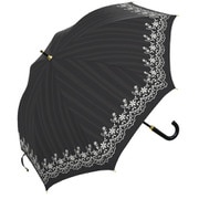 MK632700 ブラック [長傘 SV レースストライプ 手開き 8本骨 婦人 50cm]
