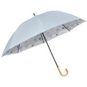 MK633500 サックス [長傘 SV たんぽぽと猫（裏プリント） 手開き 8本骨 婦人 50cm]