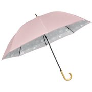 MK633500 ピンク [長傘 SV たんぽぽと猫（裏プリント） 手開き 8本骨 婦人 50cm]