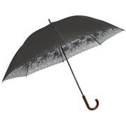 MK633700 ブラック [長傘 SV 裏バラプリント 手開き 8本骨 婦人 50cm]