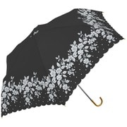MK632600 ブラック [折りたたみ傘 SV プティローズ 手開き 6本骨 婦人 50cm]