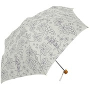 MK633400 オフホワイト [折りたたみ傘 SV ぶどう 手開き 6本骨 婦人 50cm]