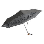 MK633800 ブラック [折りたたみ傘 SV 裏バラプリント 手開き 6本骨 婦人 50cm]