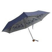 MK633800 ネイビー [折りたたみ傘 SV 裏バラプリント 手開き 6本骨 婦人 50cm]