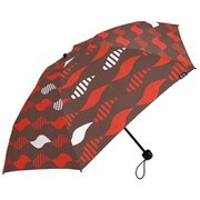 MK400800 レッド [折りたたみ傘 バティック 手開き 6本骨 ユニセックス 55cm]