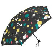 MK400600 ブラック [折りたたみ傘 ペンキ 手開き 6本骨 ユニセックス 55cm]