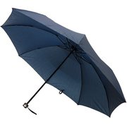 688193-24 ネイビー [折りたたみ傘  軽量ミニカーボン 手開き 8本骨 ユニセックス 70cm]