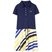 241-9113802-120-L NV 19L [ヨット柄 シャツワンピース レディース Lサイズ ネイビー]