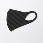 マスク Mサイズ BLACK×GRAY STRIPE LOOKA DESIGN MASK 洗えるマスク 1枚入 C99D1-A048-M04T