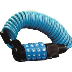 ロックスター コイルワイヤー錠 3.2×1650MM 暗証番号式ブルー 30146000