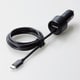 車載充電器 Quick Charge3.0 30W Type-Cケーブル＆1ポート 100cm MPA-CCCQ03BK