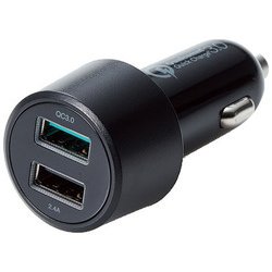 車載充電器 Quick Charge3.0 30W 2ポート MPA-CCUQ04BK