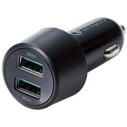 車載充電器 Quick Charge3.0 36W 2ポート MPA-CCUQ05BK