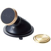 P-CARS08GD [スマホ用車載マグネットホルダー 強力ゲル吸盤 ゴールド]