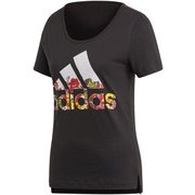 FSR83 DX2535 J/M [W 半袖 フラワー Tシャツ レディース Mサイズ ブラック]