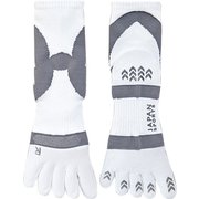高機能ソックス JAPAN SPORTS SOCKS 5本指ソックス ミドルショート丈 ホワイト 22-27cm男女兼用